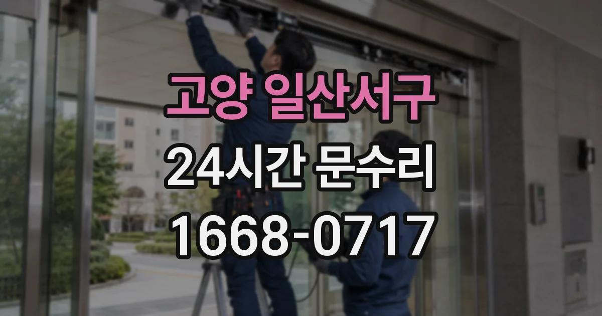 고양 일산서구 24시간 문수리
