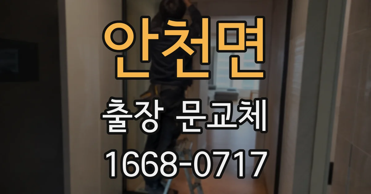 안천면 출장 문교체