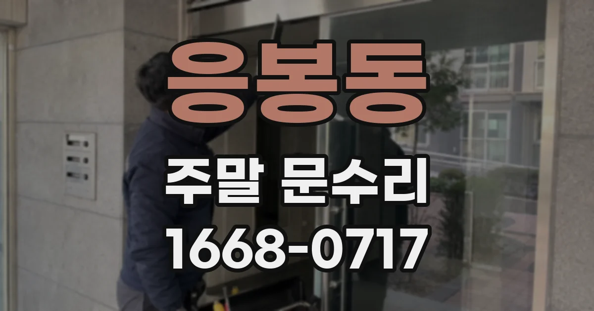 응봉동 주말 문수리