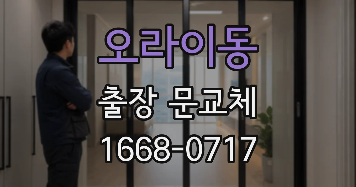 오라이동 출장 문교체
