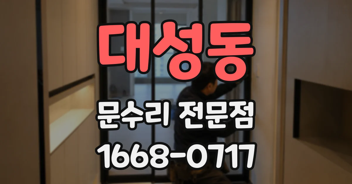 대성동 문수리 전문점
