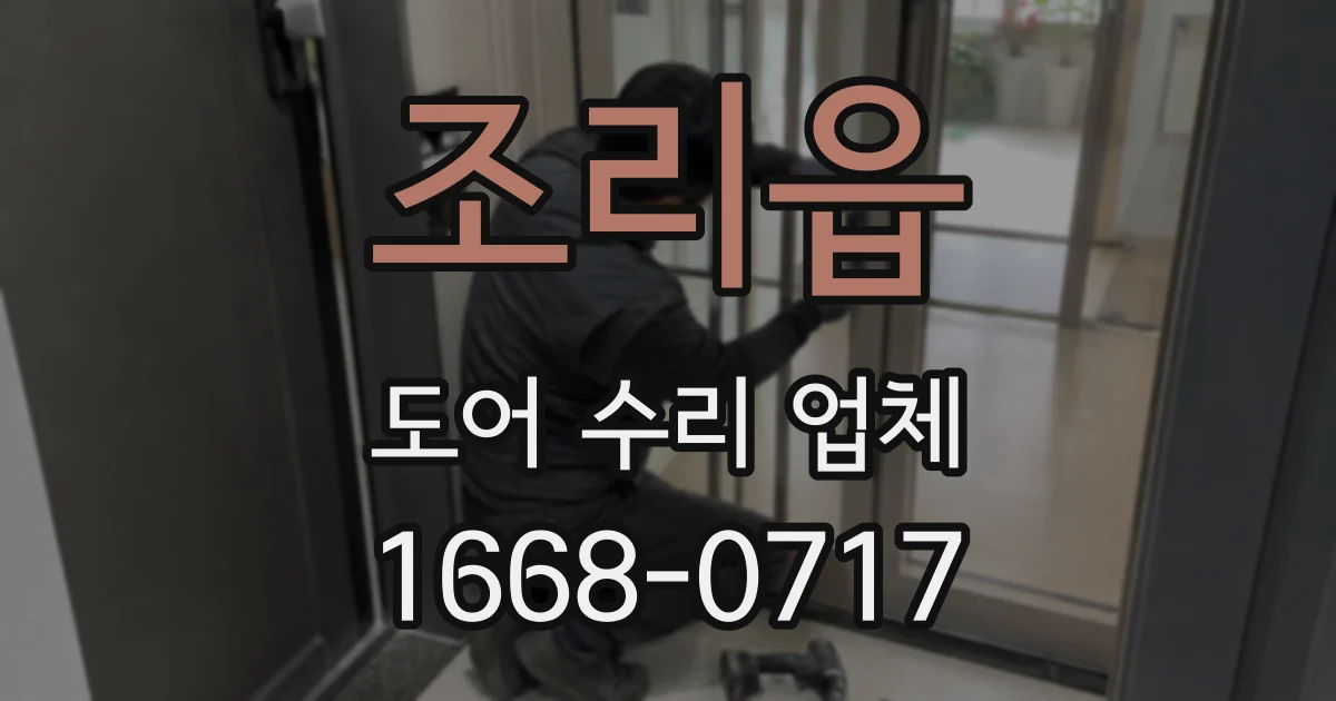 조리읍 도어 수리 업체