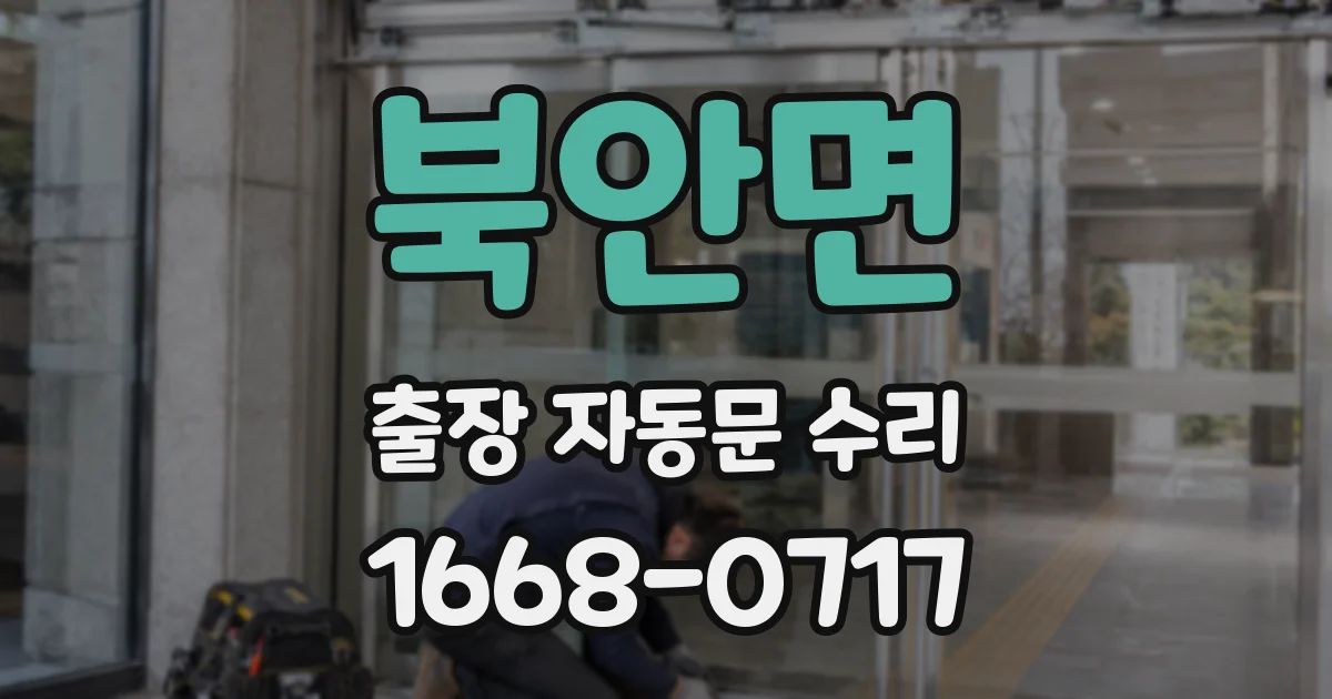 북안면 출장 자동문 수리