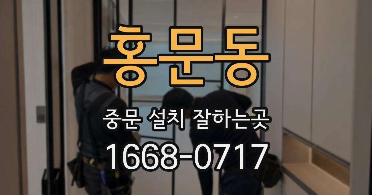 홍문동 중문 설치 잘하는곳