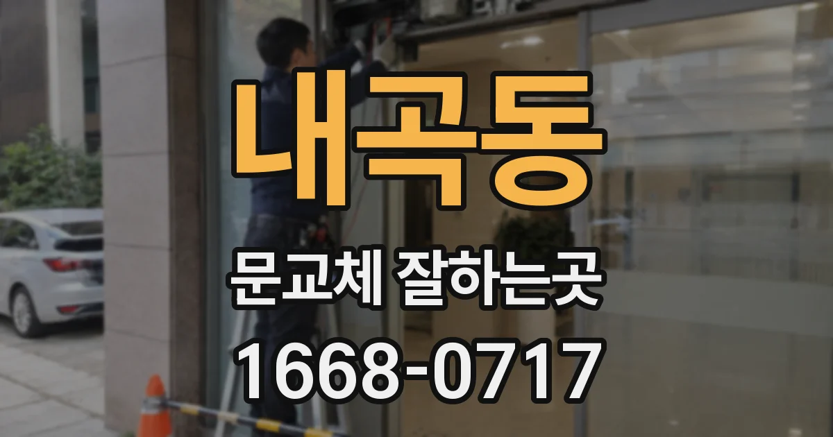 내곡동 문교체 잘하는곳