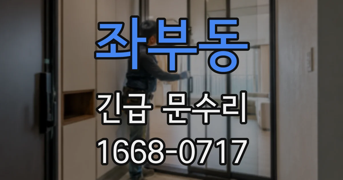 좌부동 긴급 문수리