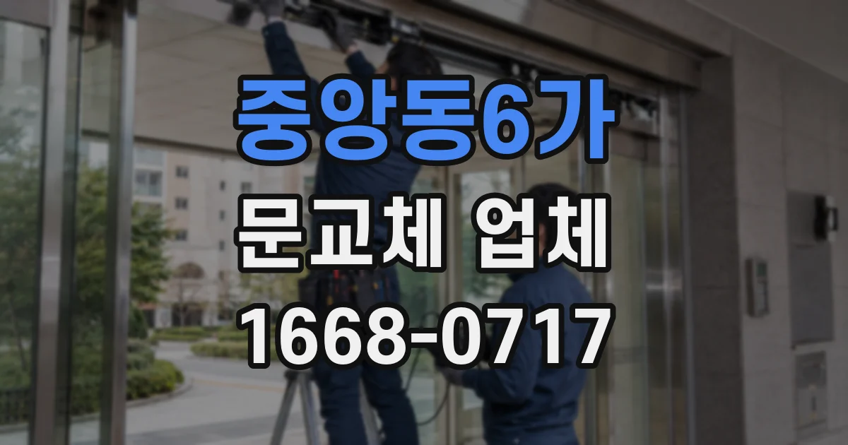 중앙동6가 문교체 업체