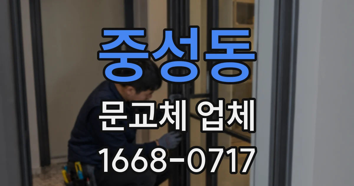 중성동 문교체 업체