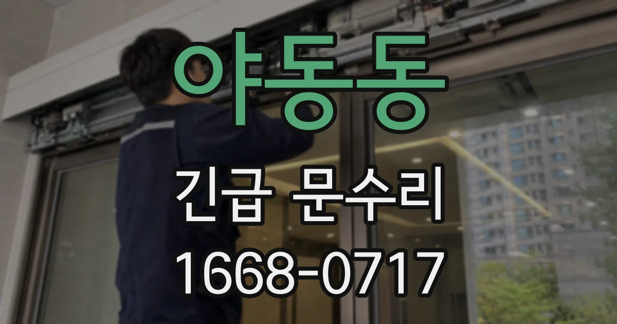 야동동 긴급 문수리