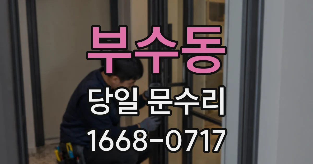 부수동 당일 문수리