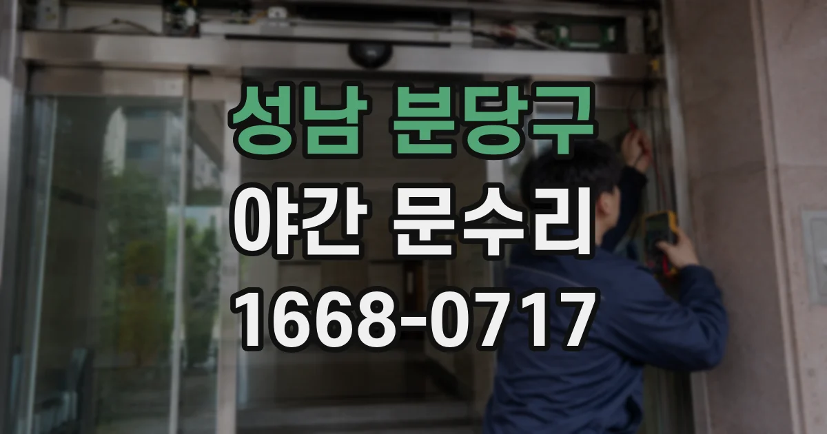 성남 분당구 야간 문수리