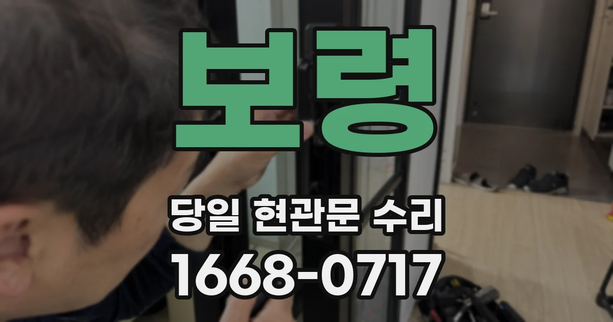 보령 당일 현관문 수리