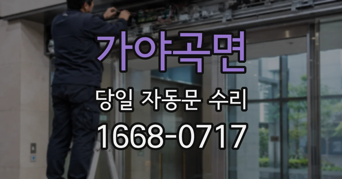 가야곡면 당일 자동문 수리