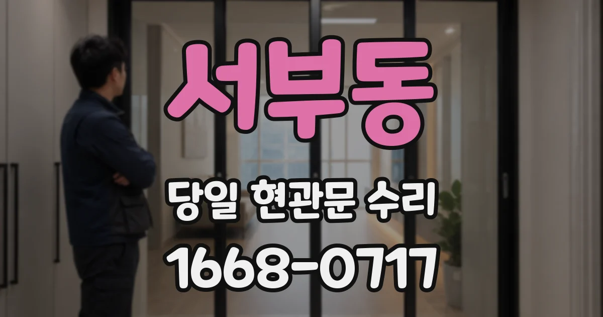 서부동 당일 현관문 수리