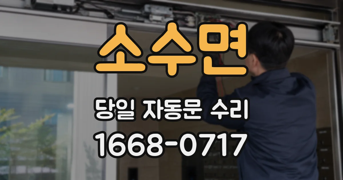 소수면 당일 자동문 수리
