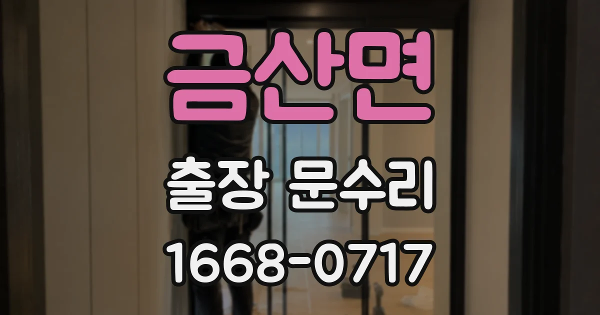 금산면 출장 문수리