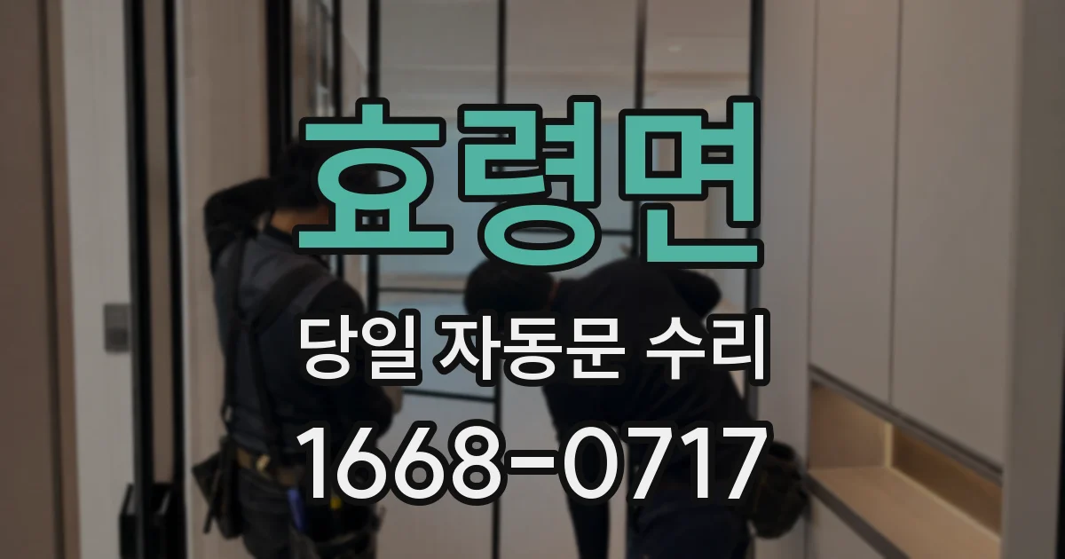효령면 당일 자동문 수리