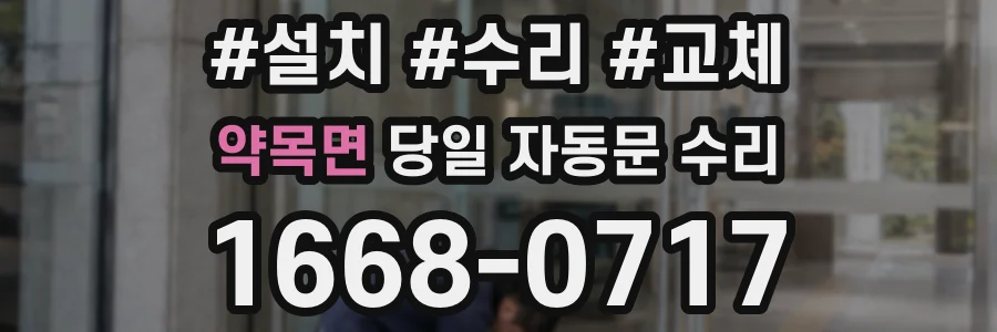 약목면 당일 자동문 수리