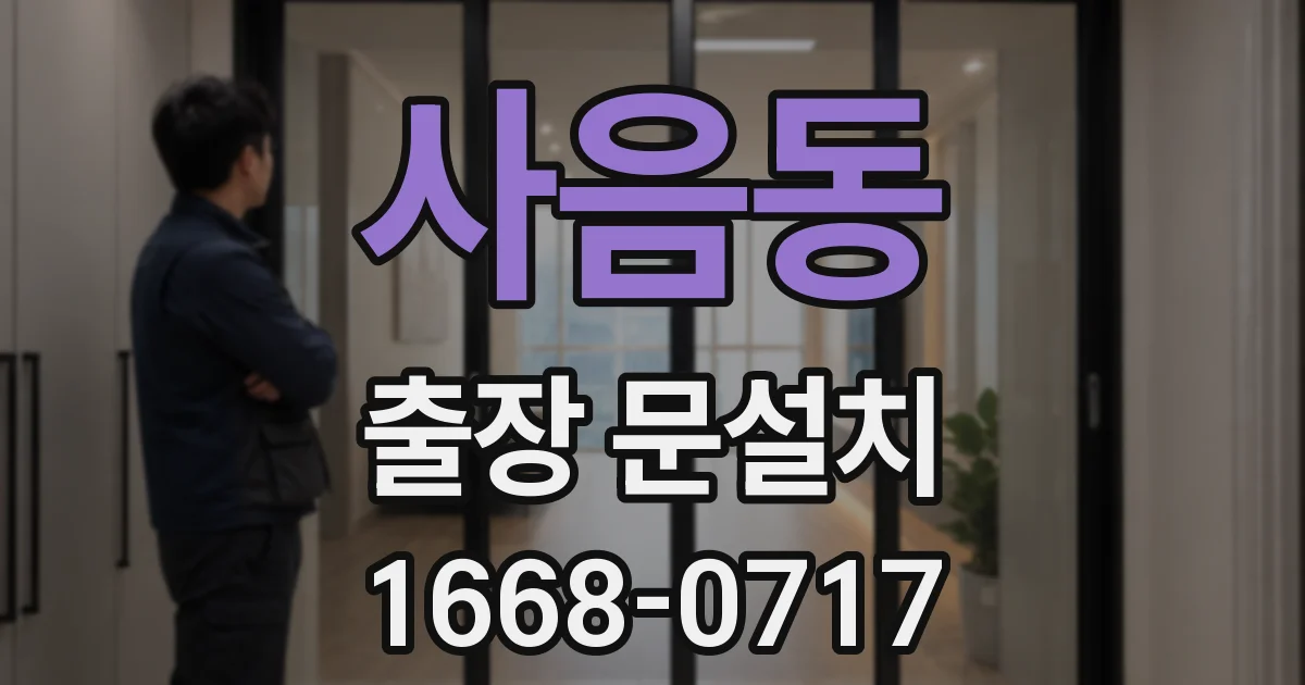 사음동 출장 문설치