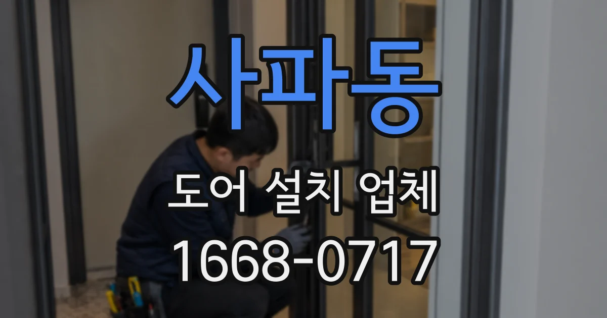 사파동 도어 설치 업체
