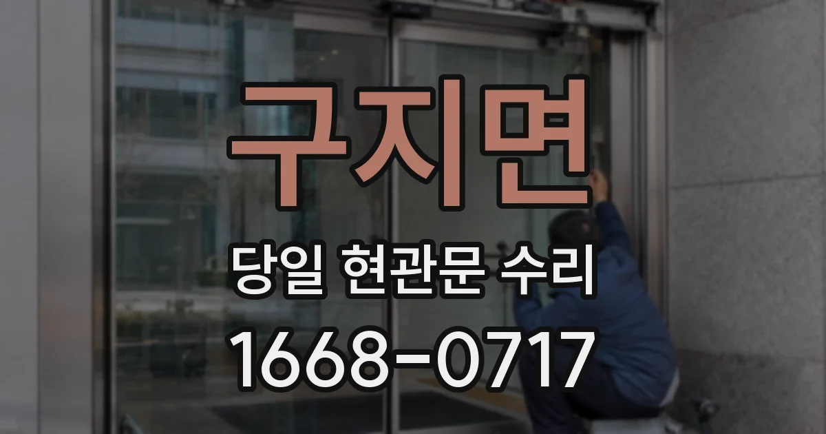 구지면 당일 현관문 수리