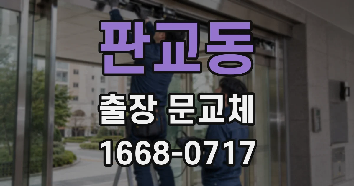 판교동 출장 문교체