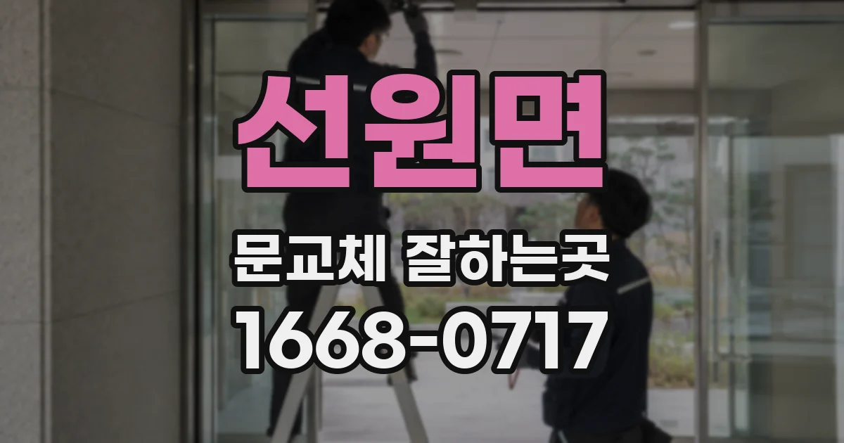 선원면 문교체 잘하는곳