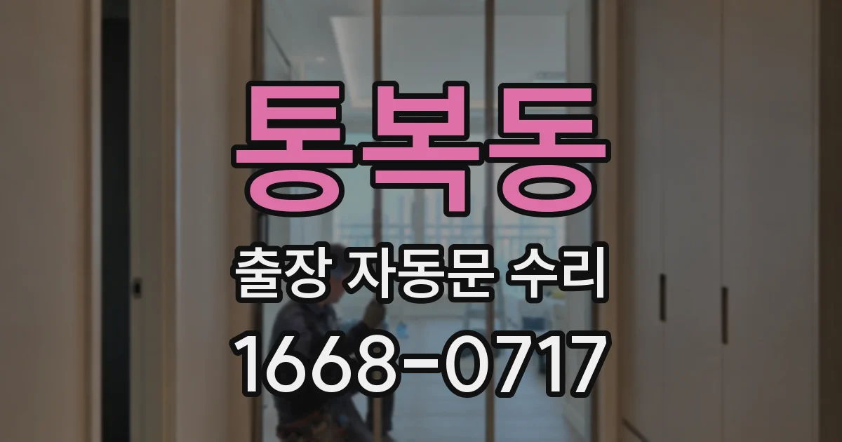 통복동 출장 자동문 수리