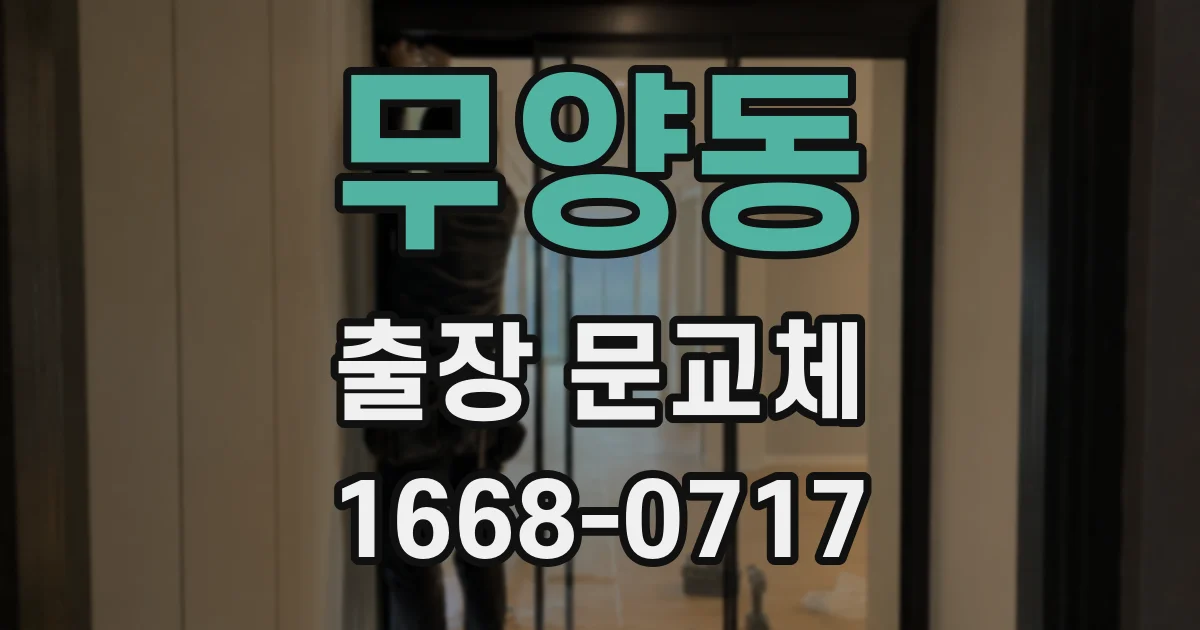 무양동 출장 문교체