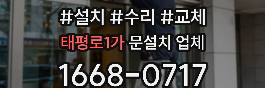 태평로1가 문설치 업체
