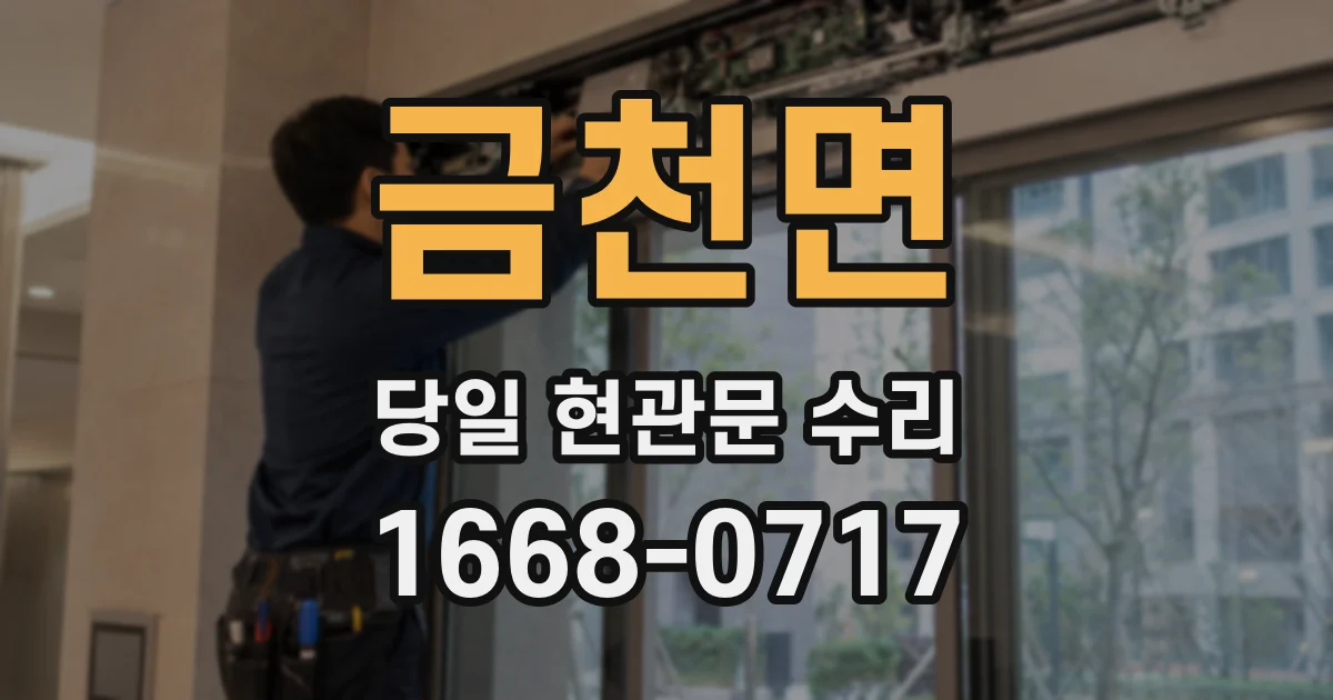 금천면 당일 현관문 수리