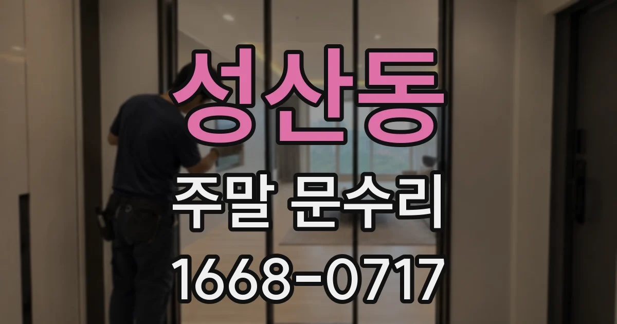 성산동 주말 문수리