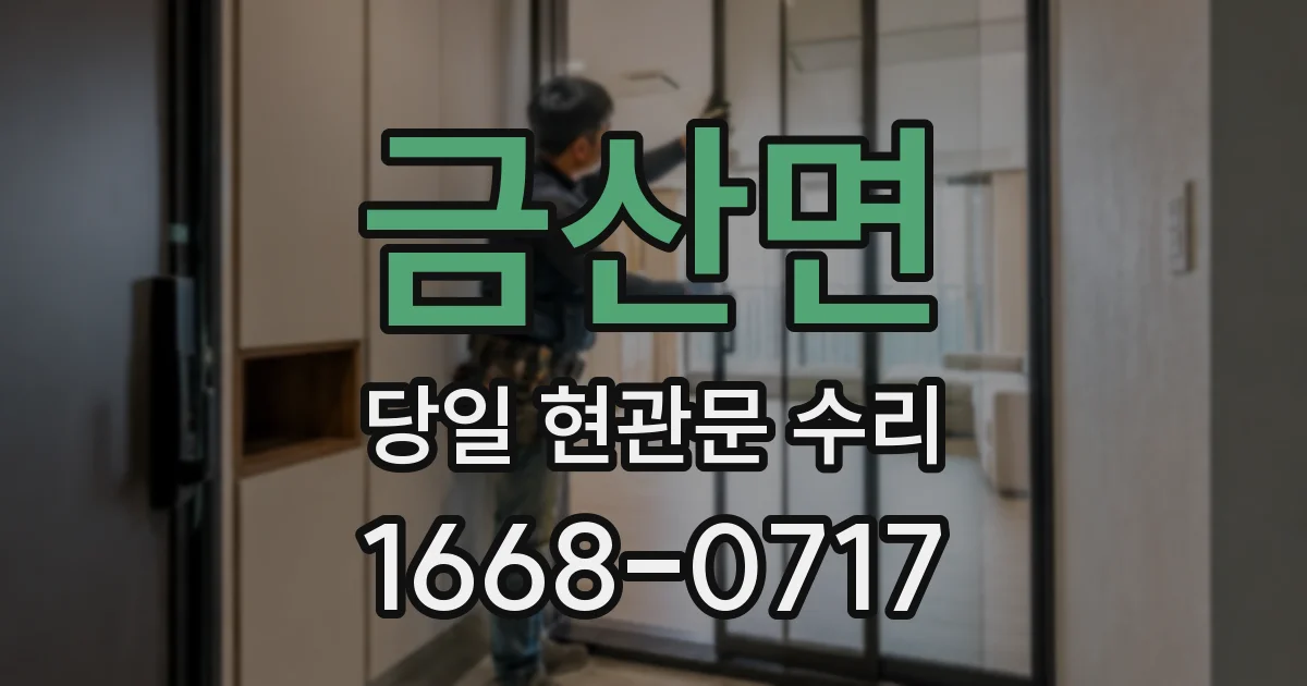 금산면 당일 현관문 수리