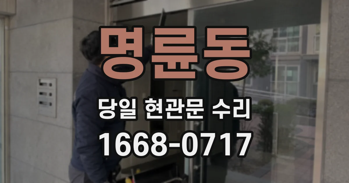 명륜동 당일 현관문 수리