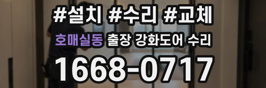 호매실동 출장 강화도어 수리