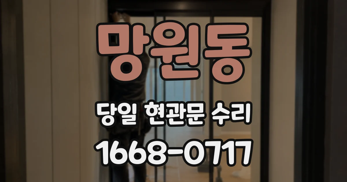 망원동 당일 현관문 수리