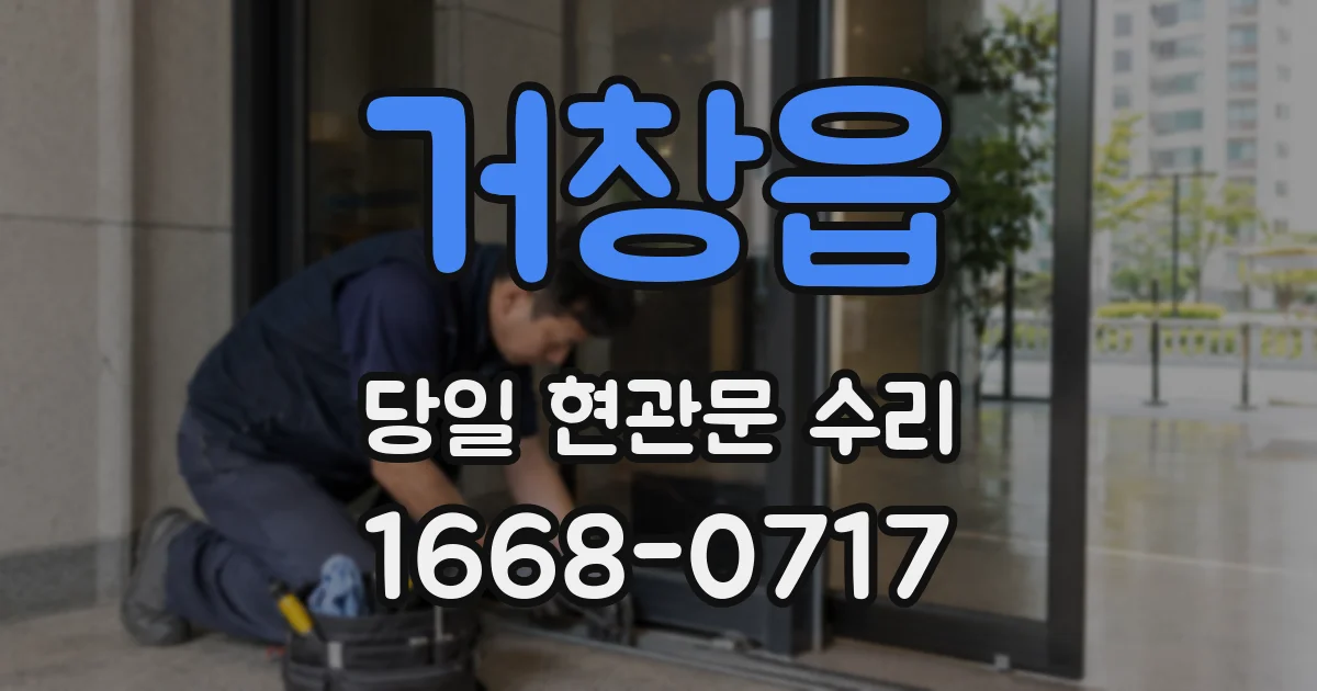 거창읍 당일 현관문 수리