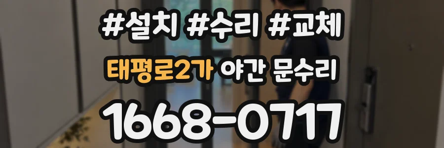 태평로2가 야간 문수리
