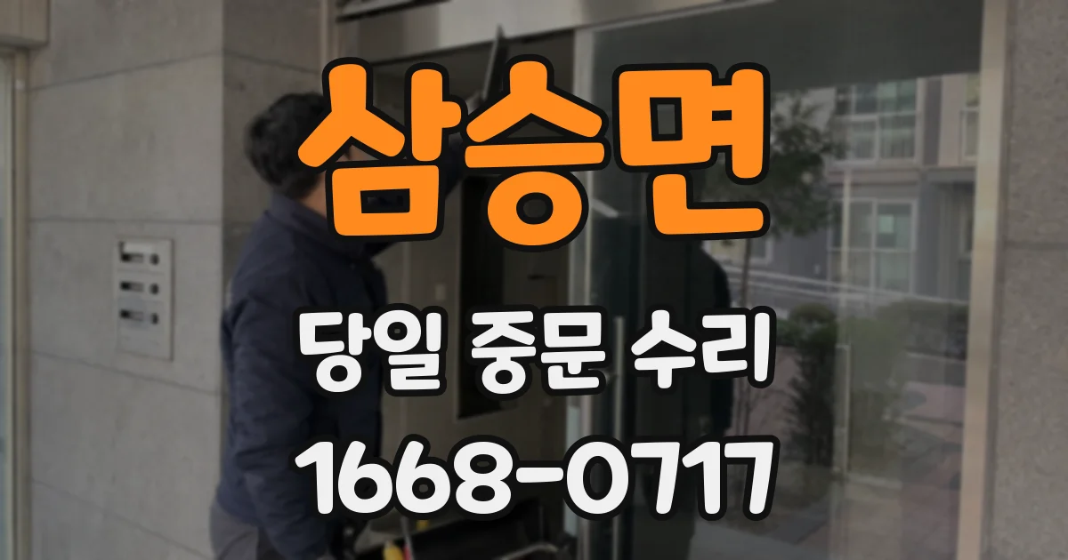 삼승면 당일 중문 수리