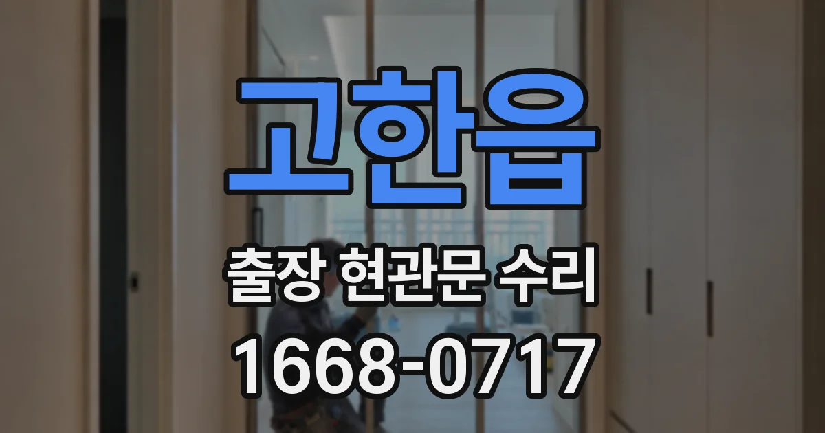 고한읍 출장 현관문 수리