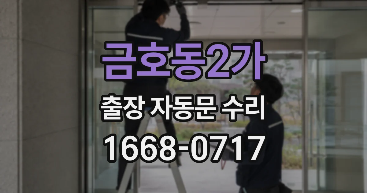 금호동2가 출장 자동문 수리