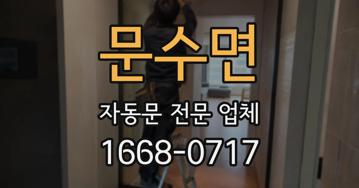 문수면 자동문 전문 업체