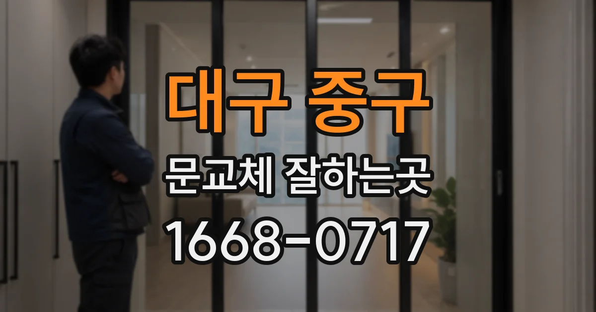 대구 중구 문교체 잘하는곳