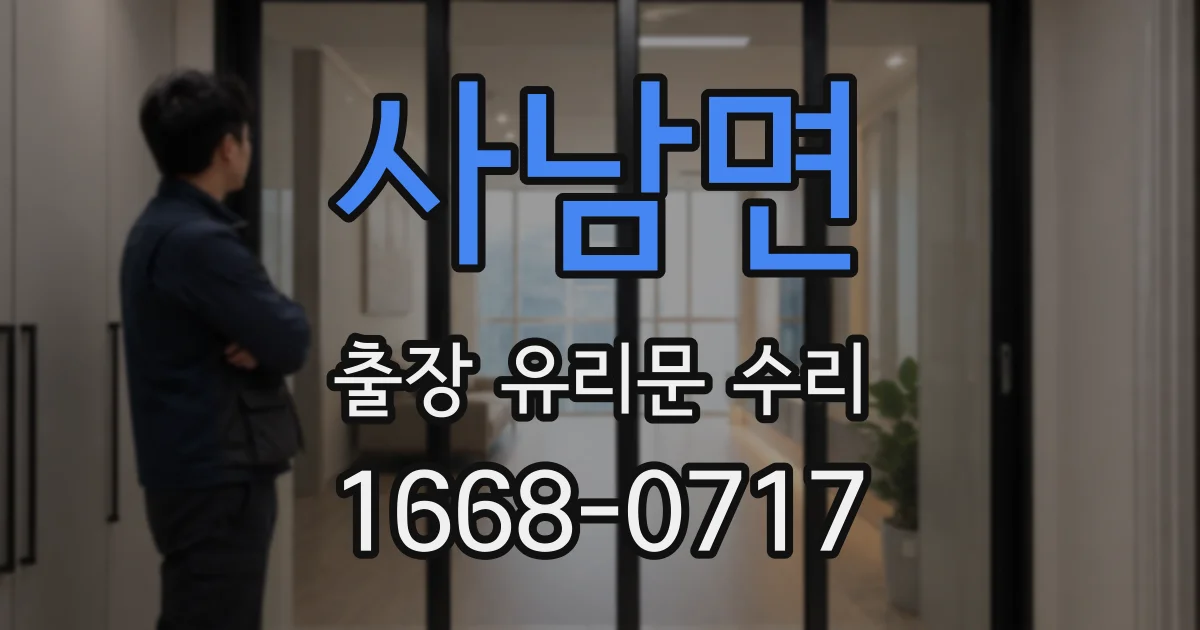 사남면 출장 유리문 수리