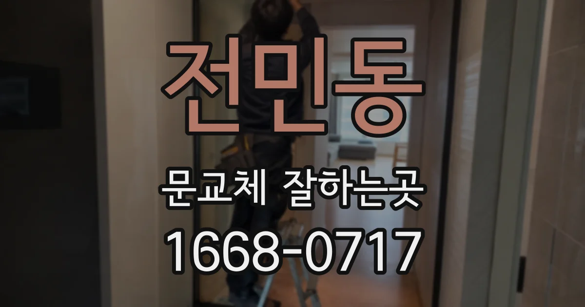 전민동 문교체 잘하는곳