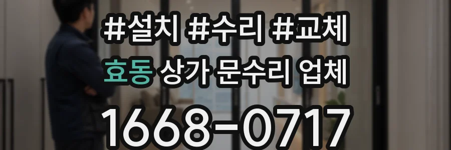 효동 상가 문수리 업체