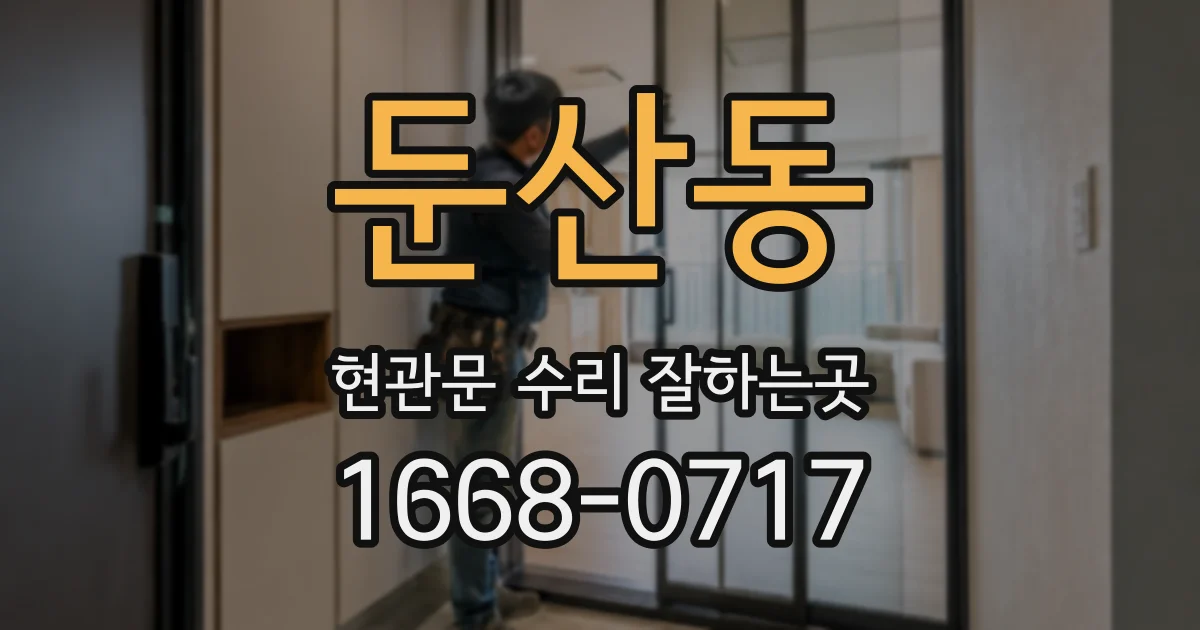둔산동 현관문 수리 잘하는곳
