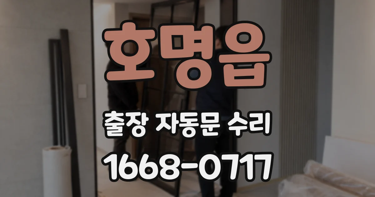 호명읍 출장 자동문 수리