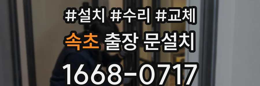 속초 출장 문설치