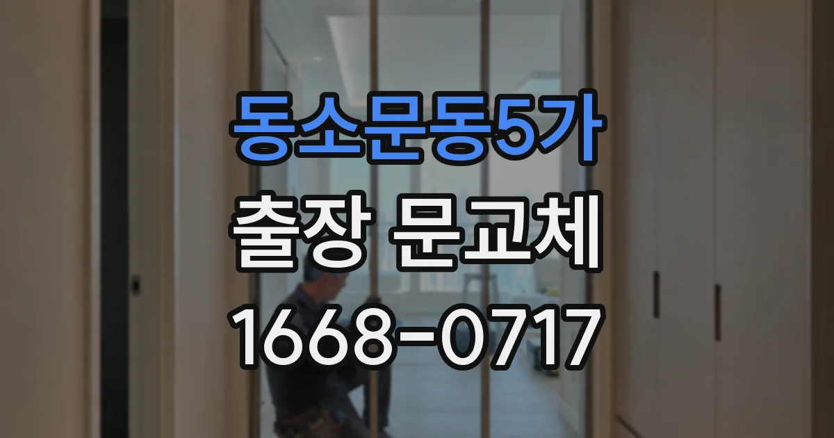 동소문동5가 출장 문교체